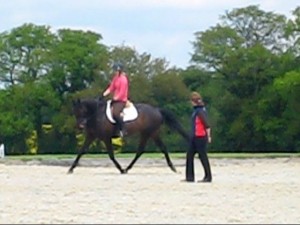 Trying to make our 15m circle on 16 strides